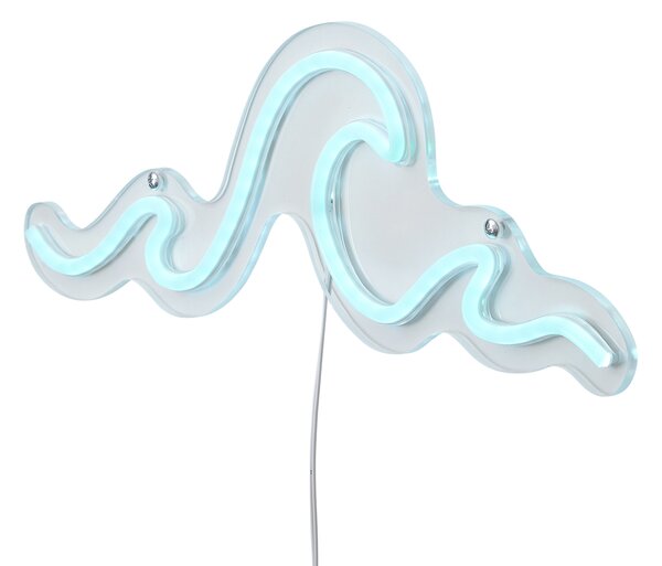 Neonska zidna svjetiljka plava uklj. LED - Wave