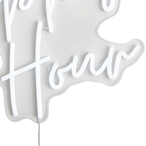 Neonska zidna svjetiljka bijela uklj. LED - Happy Hour