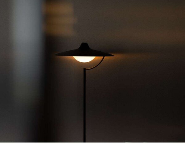 Podne Lampa DCW, prigušiv, Crno, Dnevna soba, Metal
