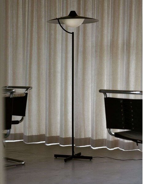 Podne Lampa DCW, prigušiv, Crno, Dnevna soba, Metal