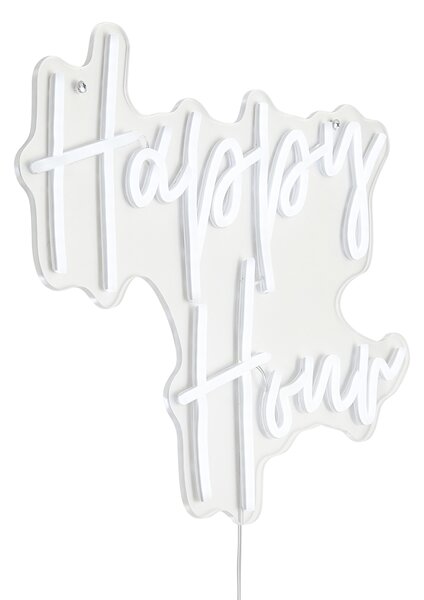 Neonska zidna svjetiljka bijela uklj. LED - Happy Hour