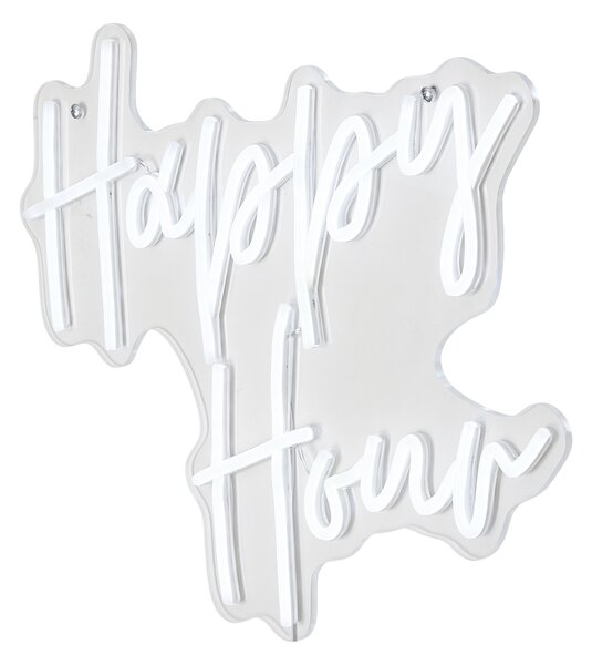 Neonska zidna svjetiljka bijela uklj. LED - Happy Hour
