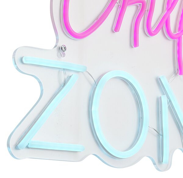 Neonska zidna svjetiljka ružičasta s plavom bojom, uključujući LED - Chill Zone