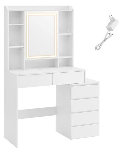 Toaletni stolić s LED rasvjetom moderna cloud white