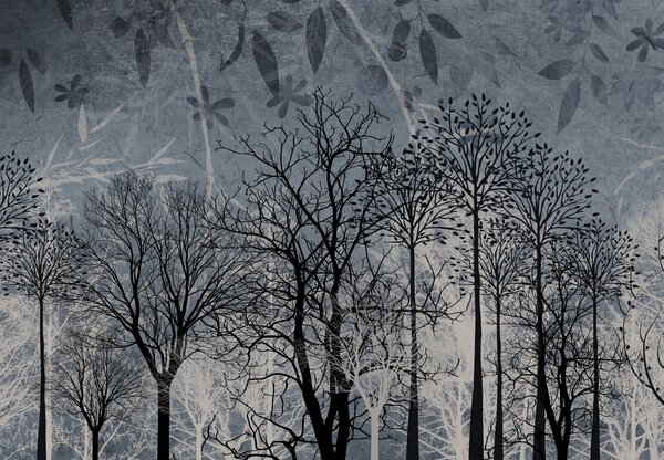 Foto tapeta - Drveće u plavoj pozadini (147x102 cm)