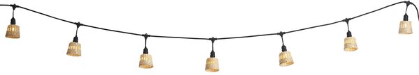 Bambusove lampice s utikačem 8m uklj. LED 10-svjetla IP44 - Ibiz