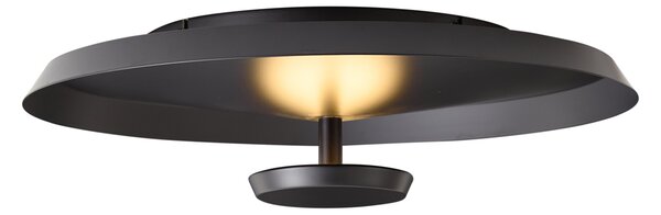 Moderna stropna svjetiljka mat crna uklj. LED s 3-stupanjskim prigušivanjem - Sombra