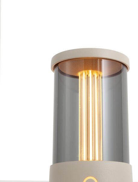 Vanjska stolna svjetiljka bež, punjiva, uklj. stanicu za punjenje IP65 - Grill