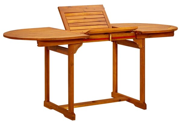 VidaXL Vrtni blagovaonski stol (120-170) x 80 x 75 cm od drva bagrema