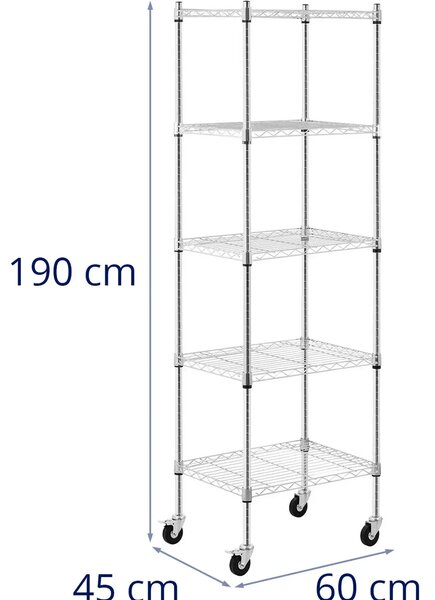 Metalna polica - 60 x 45 x 190 cm