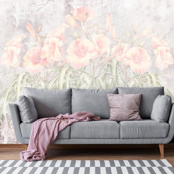 Foto tapeta - Cvijeće u zidu (147x102 cm)