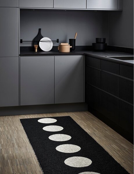 Crno-bijela unutarnja i vanjska staza 70x225 cm Vera Black – Pappelina