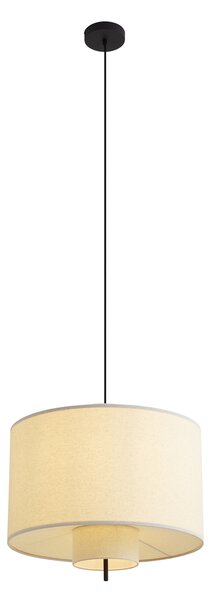 Japandi visilica crna s bijelim platnenim sjenilom 50 cm - Rieu