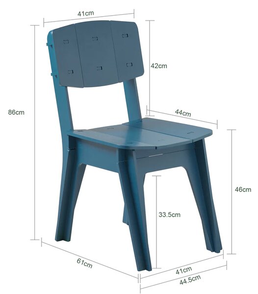 Kuhinjska stolica 60x44x86cm - Smeđa
