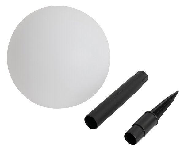 Set od 3 bijele vanjske podne svjetiljke uključujući LED solarne IP44 - Ludger