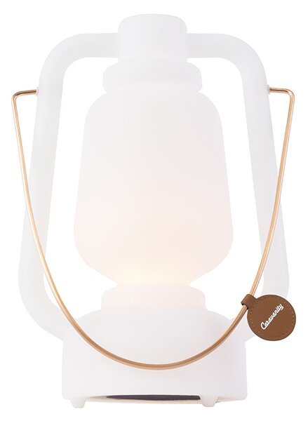 Stolna svjetiljka punjiva 30 cm IP44 bijela - Storm Small