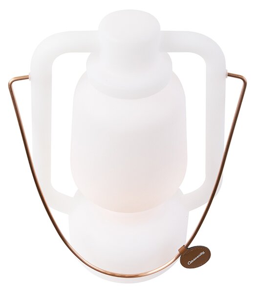 Stolna svjetiljka punjiva 30 cm IP44 bijela - Storm Small