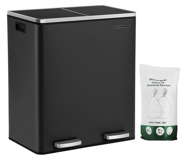 Separator otpada 60 litara (2 x 30 L) - Siva