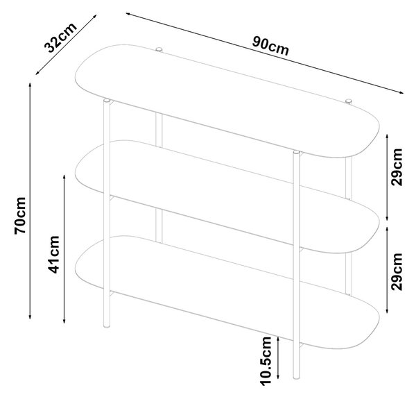 Konzolni stol Enebakk 70x90x32cm