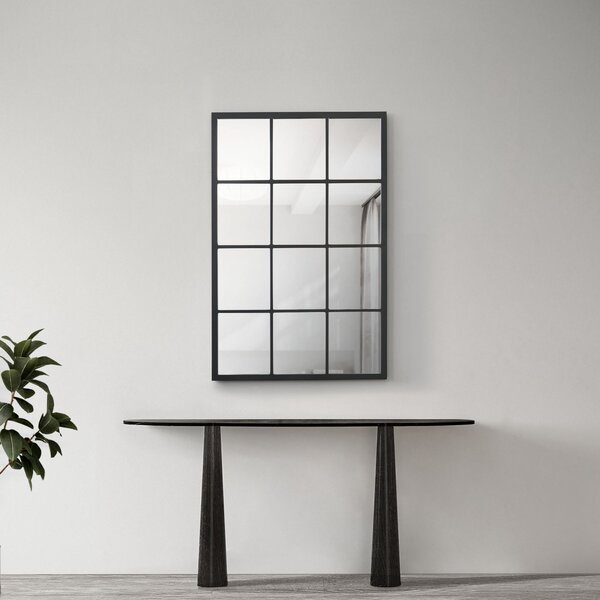 Zidno ogledalo Cupello 90x60 cm - Crna