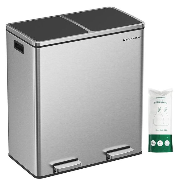 Separator otpada 60 litara (2 x 30 L) - Siva