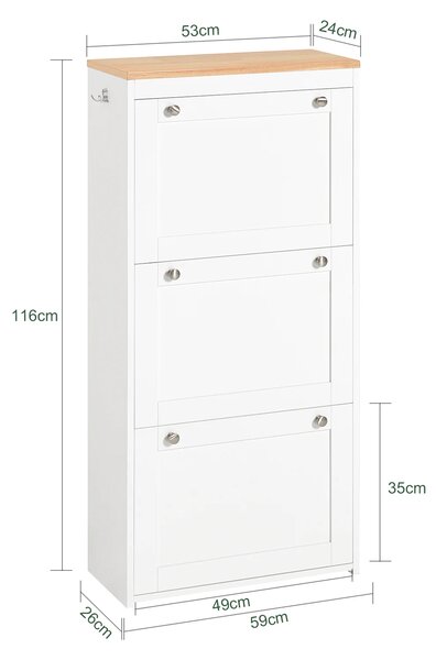 Stalak za cipele 59x26x116cm
