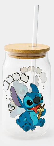 Sinsay - Staklena šalica s poklopcem i slamkom Stitch