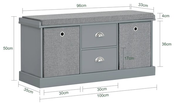 Stalak za cipele L96 * P33 * V50cm - crni