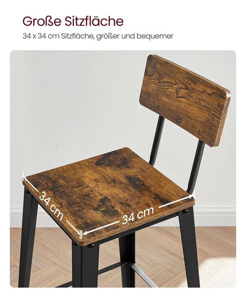 Set od 2 barske stolice s naslonom
