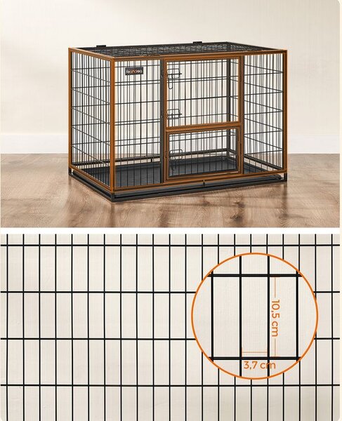 Kavez za pse s 2 vrata 107 x 70 x 74,9 cm
