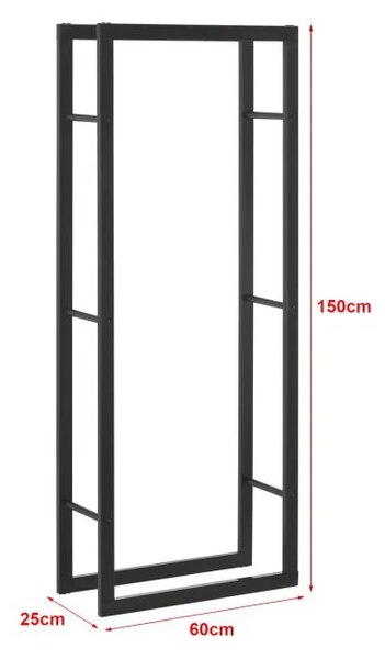 Stalak za ogrjev 60x25x150cm