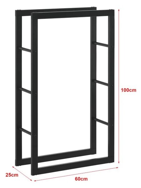 Stalak za ogrjev 60x25x100cm
