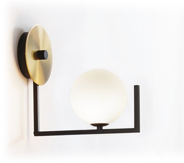 IDEAL LUX Zidna lampa Ideal Lux Birds, crna/mesing, visina 25 cm, metal, Crno, Dnevni boravak/blagovaonica, Metal