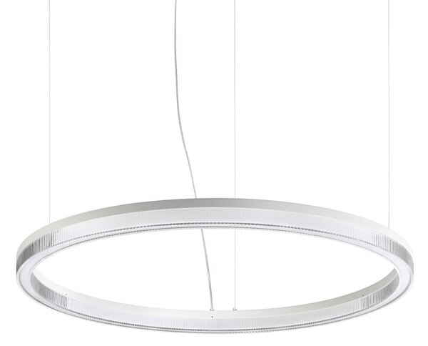 IDEAL LUX Ideal Lux Crown LED viseća svjetiljka, Ø 80 cm, bijela, metal, Bijela, Dnevni boravak/blagovaonica, Metal