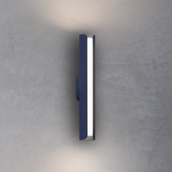 IDEAL LUX Ideal Lux Dorica LED zidna svjetiljka, plava, visina 30 cm, metal, Plava, Dnevni boravak/blagovaonica, Aluminij