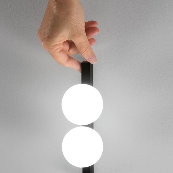 IDEAL LUX Ideal Lux Binomio LED stropna svjetiljka, crna, duljina 44 cm, 6 sijalica, Crno, Dnevni boravak/blagovaonica, Metal