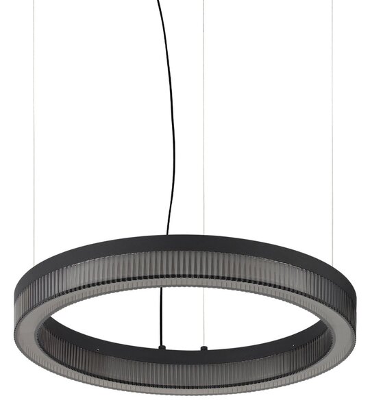 IDEAL LUX Ideal Lux Crown LED viseća svjetiljka, Ø 40 cm, crna, metal, Crno, Dnevni boravak/blagovaonica, Metal