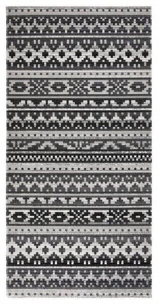 VidaXL Vanjski tepih ravno tkanje 100 x 200 cm tamnosivi