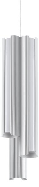 IDEAL LUX Ideal Lux Dorica LED viseća svjetiljka, bijela, Ø 9 cm, metal, 3-svjetiljka, prigušiva, Bijela, Dnevni boravak/blagovaonica, Aluminij