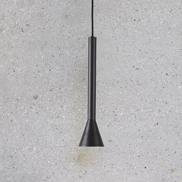 IDEAL LUX Ideal Lux Diesis LED viseća svjetiljka, crna, Ø 6 cm, metal, Crno, Dnevni boravak/blagovaonica, Metal