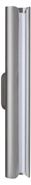 IDEAL LUX Ideal Lux Dorica LED zidna svjetiljka, siva, visina 30 cm, metal, Sivo, Dnevni boravak/blagovaonica, Aluminij