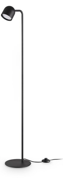 IDEAL LUX Ideal Lux Dodo podna lampa, crna, visina 118 cm, metalni prigušivač, prigušiva, Crno, Dnevni boravak/blagovaonica, Metal