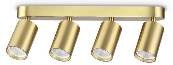 IDEAL LUX Ideal Lux Dynamite okrugli mesingani stropni reflektor, 38 cm, 4 svjetla, Zlato / mjed, Dnevni boravak/blagovaonica, Metal