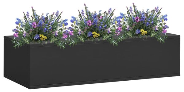 VidaXL Uredska posuda za cvijeće antracit 90 x 40 x 23 cm čelična