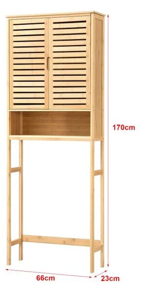 WC ormarić Geta 170 x 66 x 23 cm bambus
