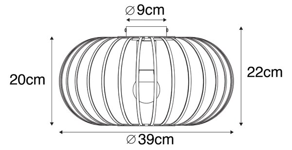 Dizajnerska stropna svjetiljka bijela 39 cm - Johanna
