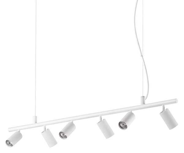 IDEAL LUX Ideal Lux Dynamite okrugla viseća lampa, bijela, s 6 svjetiljki, Bijela, Dnevni boravak/blagovaonica, Metal