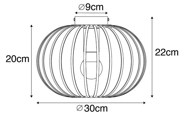 Dizajnerska stropna svjetiljka bijela 30 cm - Johanna