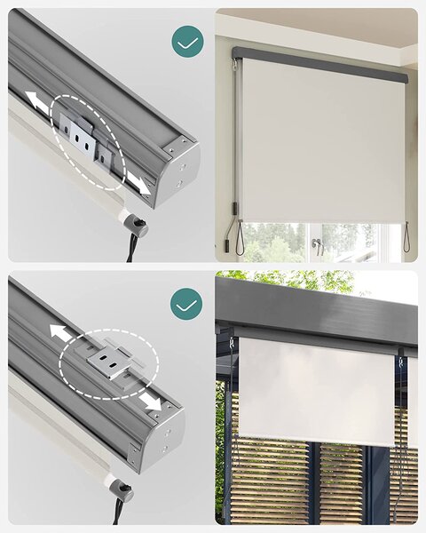 Balkonska tenda na razvlačenje bež - 2,5x1,4m