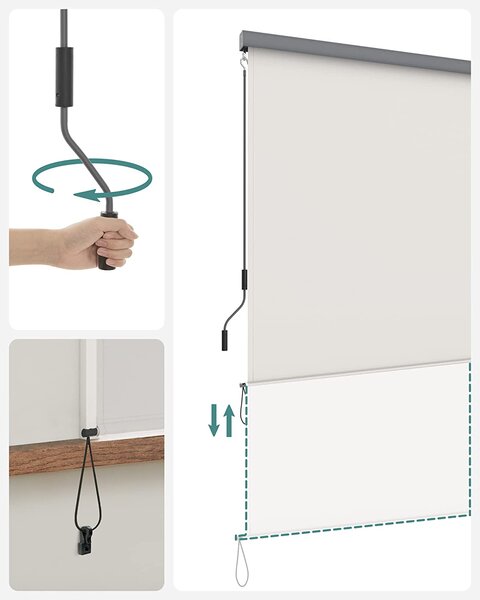 Balkonska tenda na razvlačenje bež - 2,5x1,4m